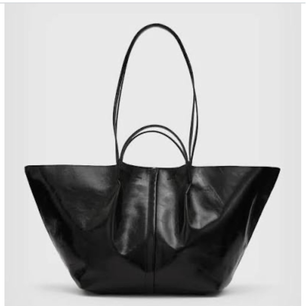 All Saints Odette East West Leather Tote Bag